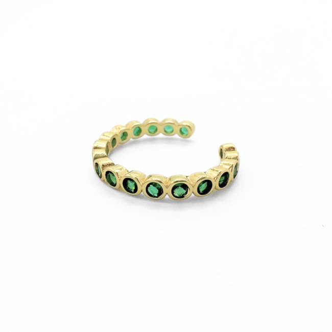 Evita 'Ring Green - Gold Plaked (Regolable)