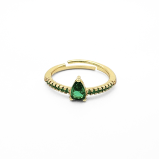 'Paige' Anillo - Gold plated (ajustable)