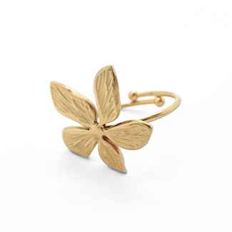 'Florally' Anillo ORO - Acero inoxidable