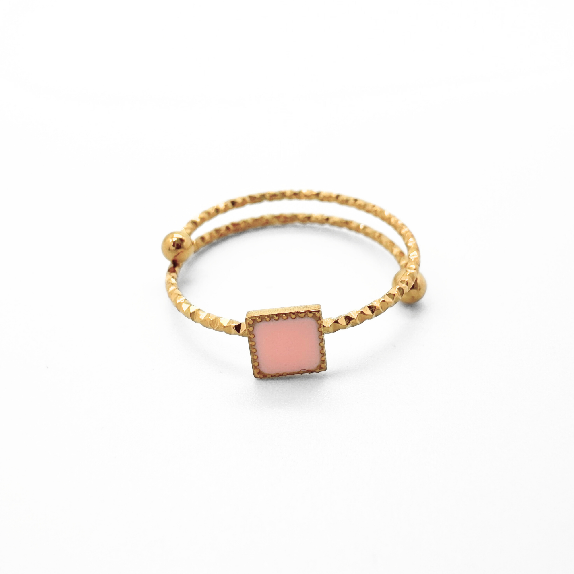 Bague acier rose hotsell