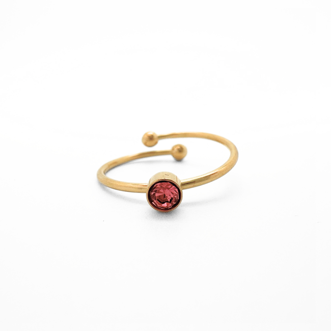 Isabella 'anillo rosa - acero inoxidable (ajustable)