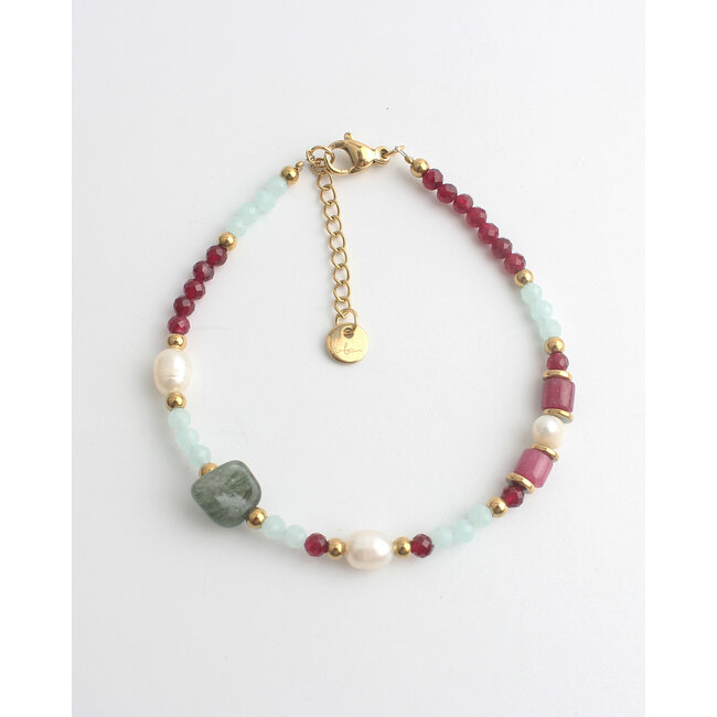 Pulsera 'Katara' BURDEOS - Acero inoxidable