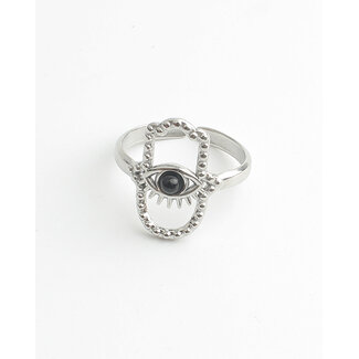 'Zahra' ring SILVER - Stainless steel