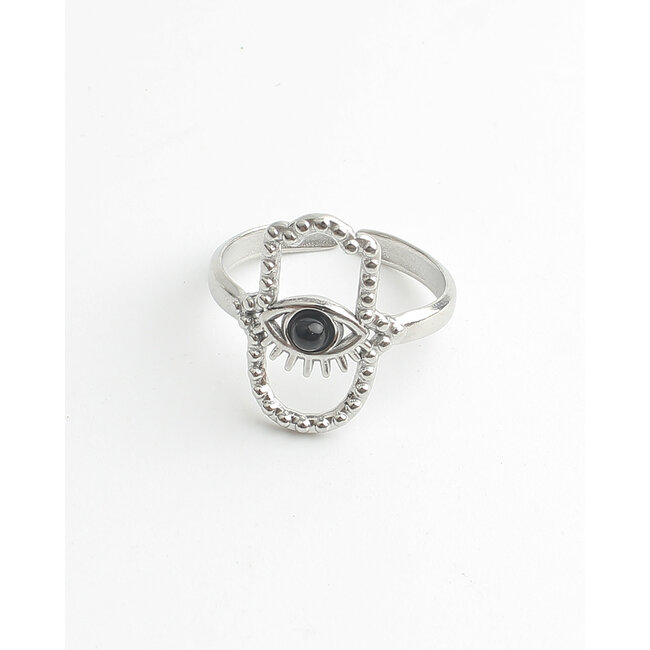 'Zahra' ring ZILVER - Satinless steel