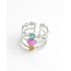 Anillo 'Famke' PLATA - Acero inoxidable