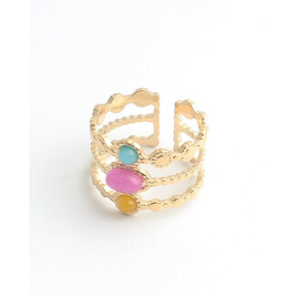 'Famke' Ring GOLD - Edelstahl