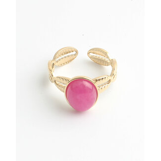 'Pink Summer' Ring GOLD - Edelstahl