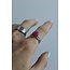 Bague 'Pink Summer' ARGENT - Acier inoxydable