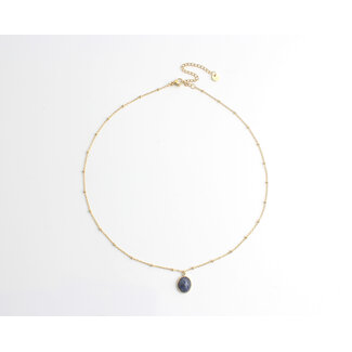 Sodalite Collier Pierre naturelle - acier inoxydable