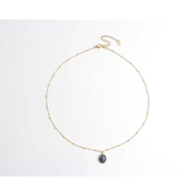 Sodalite Collier Pierre naturelle - acier inoxydable