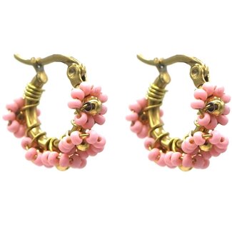 'Florence' Earrings pink - Stainless steel