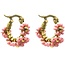 'Florence' Boucles d'oreilles roses - Acier inoxydable