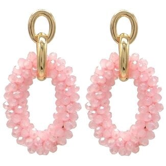 'Ava' Earrings Pink - Stainless steel