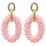 'Ava' Earrings Pink - Stainless steel