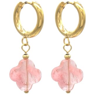 'Lucky' Pendientes ROSADOS - Acero inoxidable