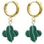 'Lucky' Boucles d'oreilles VERTES - Acier inoxydable