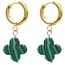 'Lucky' Pendientes VERDES - Acero inoxidable