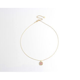 'Hannejet' Necklace pink - Stainless steel