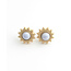 'Faye' Boucles d'oreilles bleues OR - Acier inoxydable