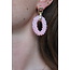 'Ava' Earrings Pink - Stainless steel