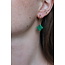 'Lucky' Boucles d'oreilles VERTES - Acier inoxydable