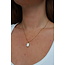 'Evelyn' Necklace White - stainless steel