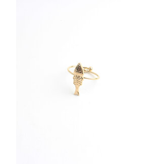 'Fish' Ring Gold - Stainless steel