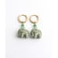 'Elephant' Earrings Green - Stainless steel