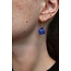 'Elephant' Boucles d'oreilles Bleu - Acier inoxydable