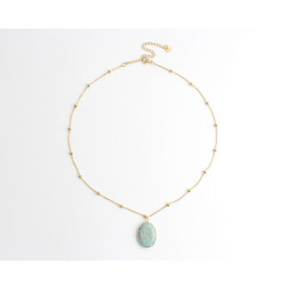 'Darla' Collier Turquoise - Acier inoxydable