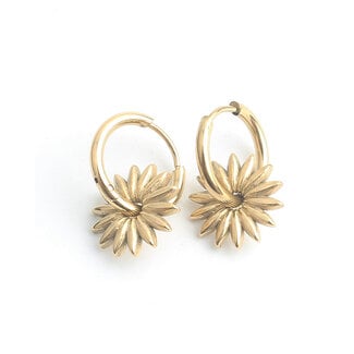 'Petite Puck' Earrings Goud - Stainless steel