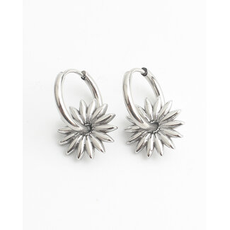 'Petite Puck' Pendientes Plata - Acero inoxidable