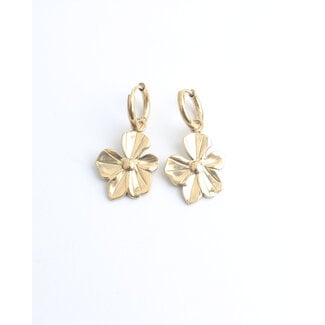 'Justina' Earrings Gold - Stainless steel