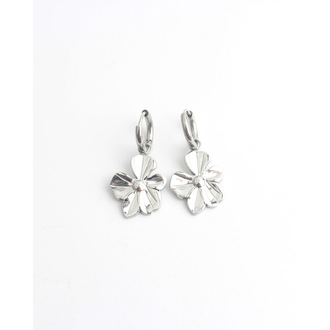 'Justina' Earrings Zilver - Stainless steel