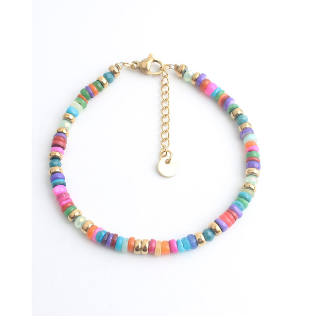 'Nella' pulsera Multicolor - acero inoxidable