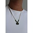 Elephant' Green ketting - Stainless steel