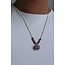 'Elephant' Necklace Purple - Stainless steel