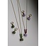 'Elephant' Necklace Purple - Stainless steel