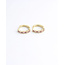 'Marcy' Earrings Gold Pink- Gold plated