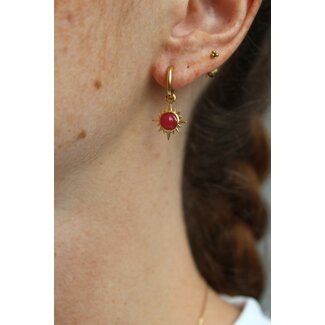 Boucles d'oreilles 'Super pink sun' OR - Acier inoxydable