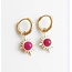 Boucles d'oreilles 'Super pink sun' OR - Acier inoxydable