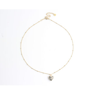 'Cherish' Collier Leopard - acier inoxydable