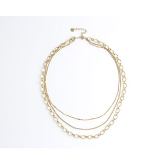 'Zuzana' Necklace 3-layered - Stainless steel