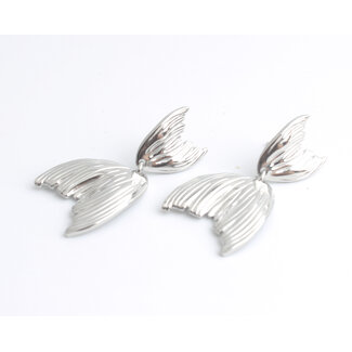 'Karla' Boucles d'oreilles Argent - acier inoxydable