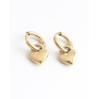 'Crazy in love' Pendientes Oro - acero inoxidable