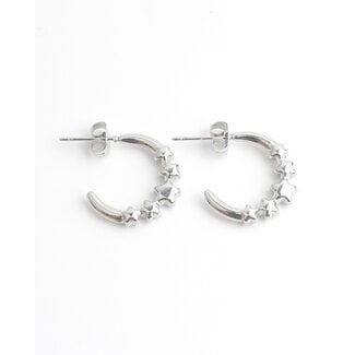 'Starry night' Boucles d'oreilles Argent - acier inoxydable