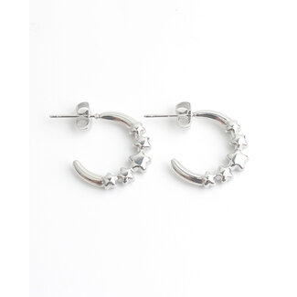 'Starry night' Earrings Silver - Stainless steel