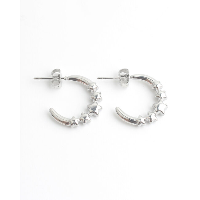 'Starry night' Earrings Silver - Stainless steel