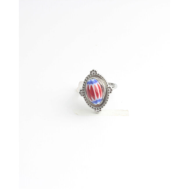 'Josefa' Bague Argent - Acier inoxydable