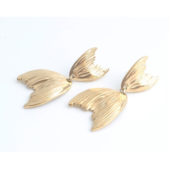 'Karla' Earrings Gold - Stainless steel